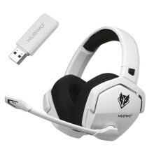 (white) NUBWO G06 Wireless Gaming Headset for PS5 PS4 PC Laptop Noise Cancelling Over Ear Headphones with