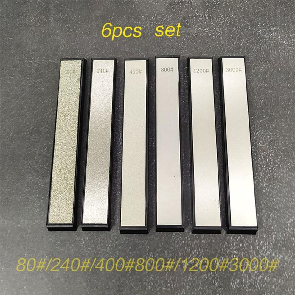 (6pc/set) 1/6 Pcs Set Grit Diamond Knife Sharpener Household Kitchen Knife Sharpening System Diamond Sharpening Stone  Kitchen