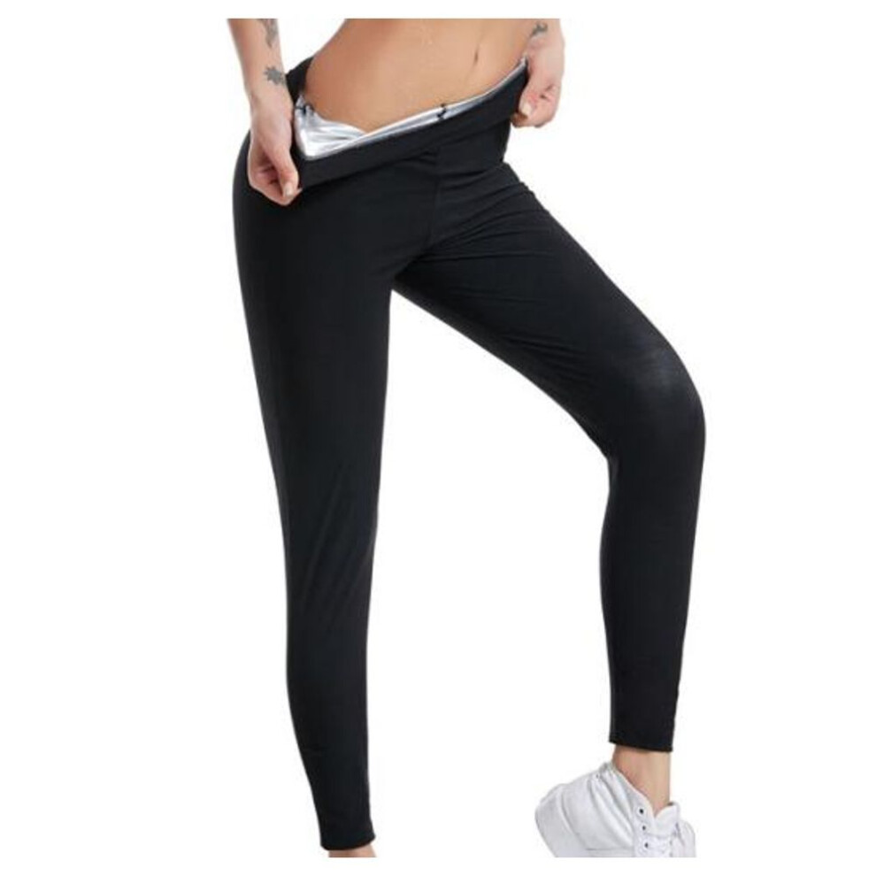 (black, 2XL) Slimming Pants Legging Control Sauna Sweating Fat Burning Women Yoga Pants For Gym