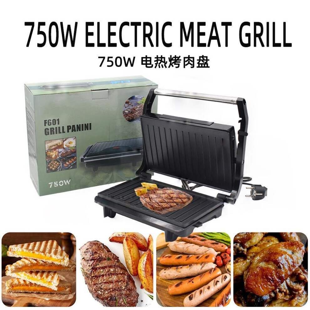 750w 220v Household Mini Steak Machine Hamburger Fried Egg Panini Electric Sandwich Maker Dual Non Stick Surface Grill Toaster