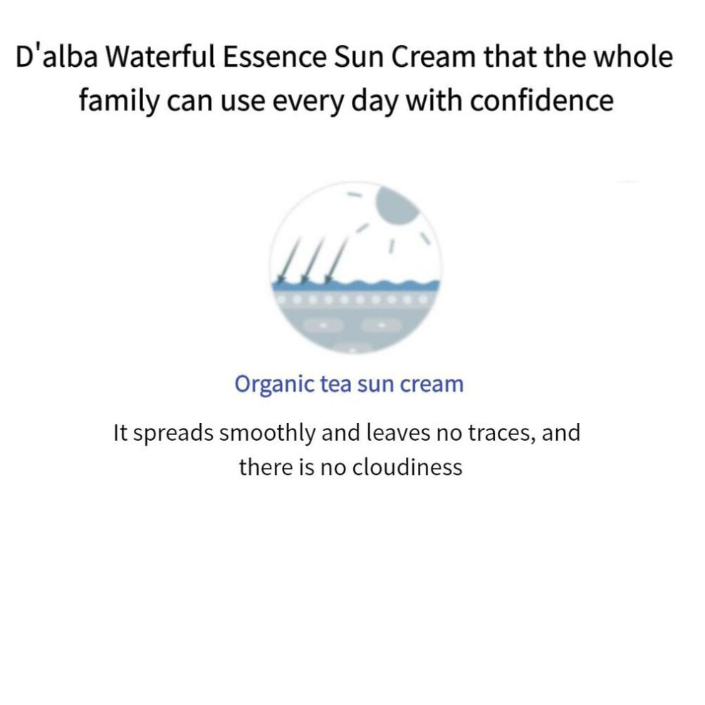 D&apos;alba Waterfull Uv Essence Sun Cream 50ml Spf50+ Sunscreen