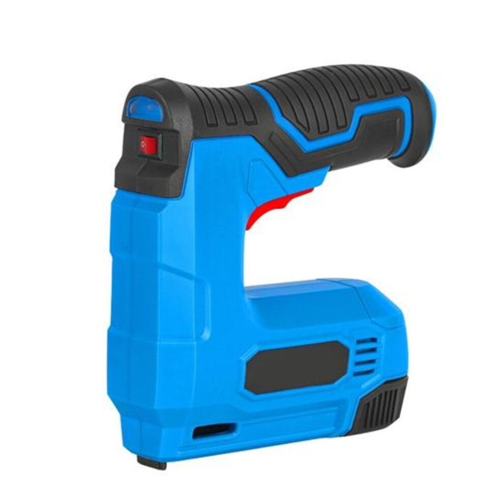 1 Set Electric Nailer 1500mah High Precision Heat Dissipation Hole Rechargeable Non-slip Handle Straight Nail Stapler Carpentry Tool