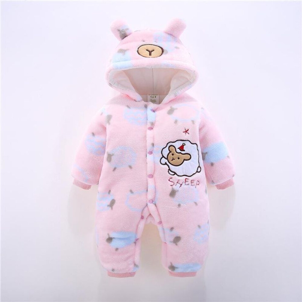 (pink, 9-12m) Yubaobei Baby Winter Baby Girls Costume Newborn Clothes Baby Rompers For Baby Boys Jumpsuit Infant Clothing