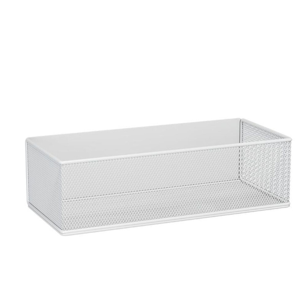 (white, L) Magnetic Basket Organizer Holder For Fridge Magnetic Storage Bin Box Containers For Refrigerator Whiteboard Classroom