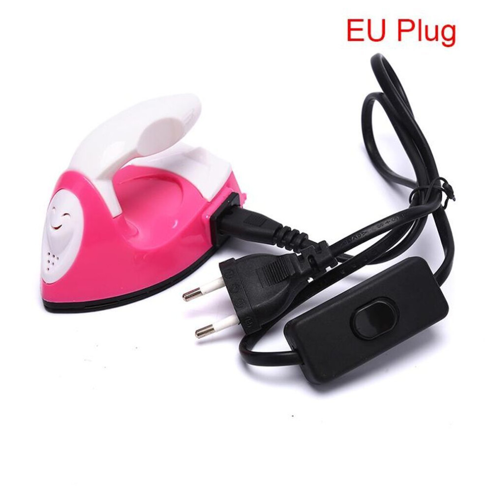 (EU Plug) Mini Electric Iron Portable Travel Crafting Craft Clothes Sewing Supplies Diy