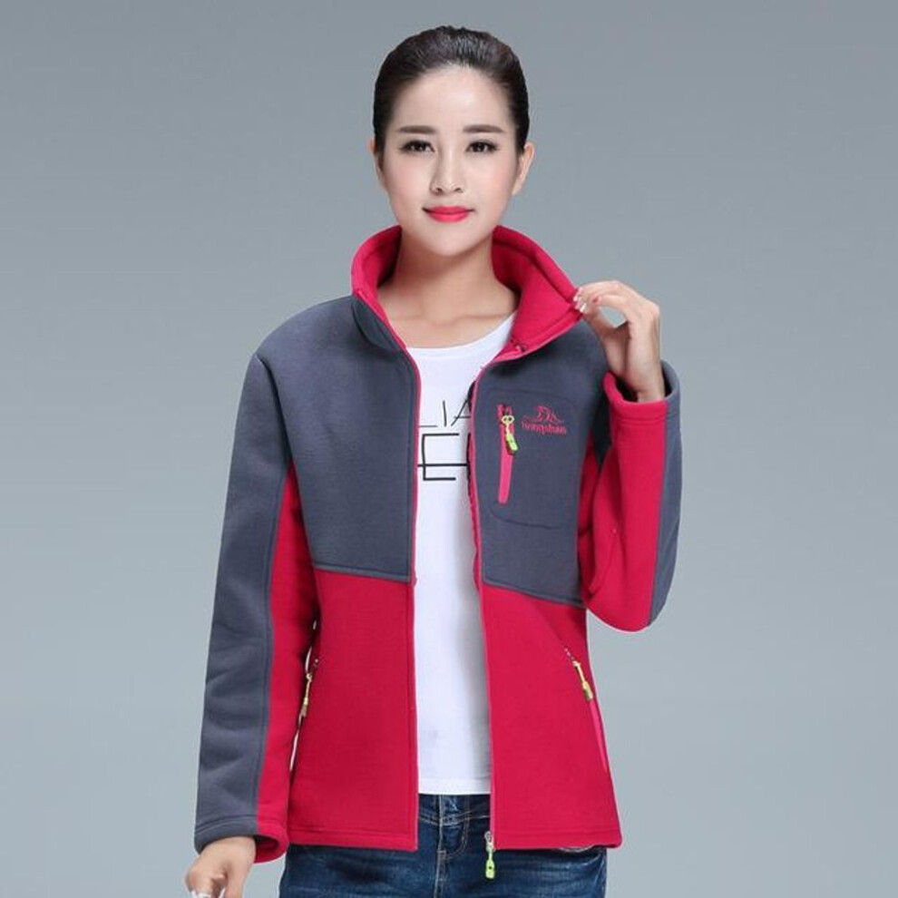 (XL, rose red) Korean sweater women&apos;s plush thickened fleece coat for young and middle-aged women&apos;s blouse loose coat
