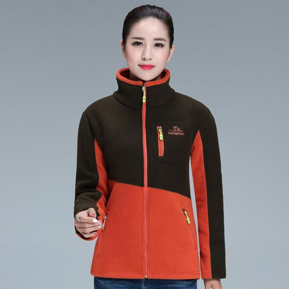 (XL, orange) Korean sweater women&apos;s plush thickened fleece coat for young and middle-aged women&apos;s blouse loose coat