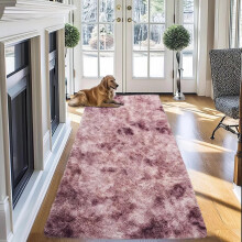 (Tye Dye Pink, 80 X 300 cm (2ft 6in x 10 ft)) Extra Large Nonslip Rugs Shaggy Fluffy Living Room Bedroom Carpets