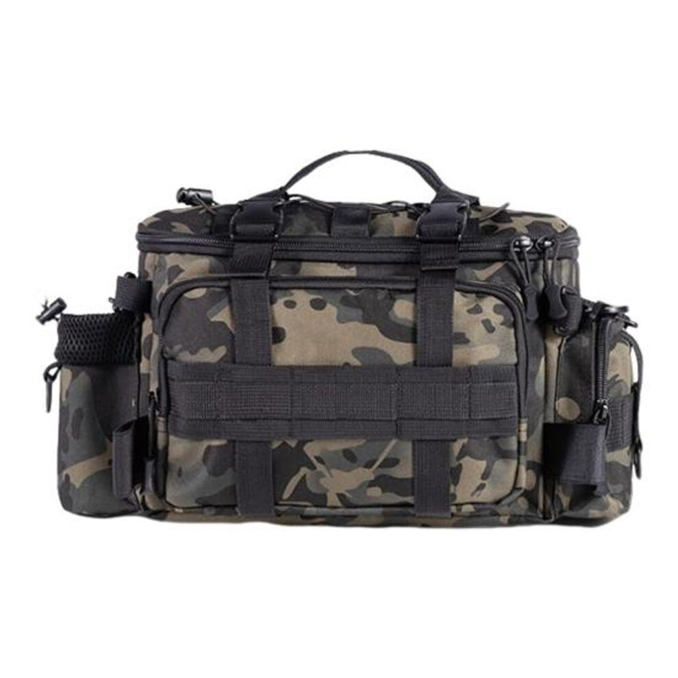 (camouflage) Large Capacity Fishing Gear Bag Waterproof Oxford Cloth Multi-pocket Portable Fishing Accessories Organizer Waist Shoulder Pouch