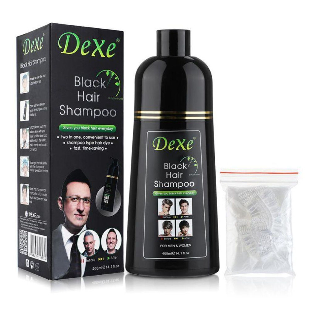 Organic Natural Fast Hair Dye Plant Essence Black Hair Color Dye Shampoo For Cover Gray White Hair