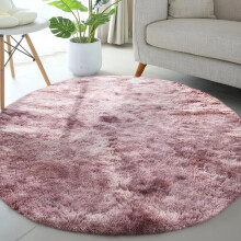(Tye Dye Pink, 120 x 120 cm (4ft x 4ft)) Extra Large Nonslip Rugs Shaggy Fluffy Living Room Bedroom Carpets