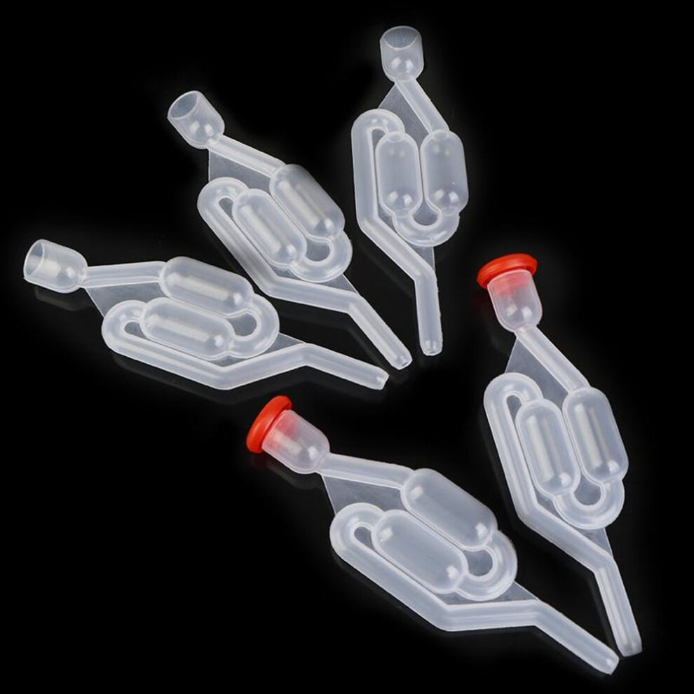 5Pc Water Seal Exhaust One Way Home Brew Wine Fermentation Airlock Sealed Plastic