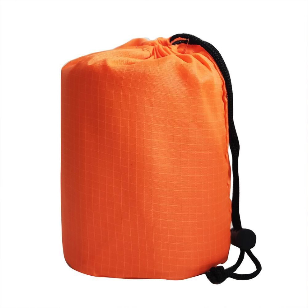 (orange) Portable Waterproof Emergency Survival Sleeping Bag Hiking Camping Gear Thermal Bivy Sack First Aid Rescue Kit Mylar Blanket