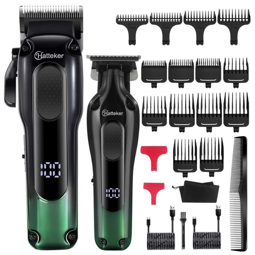 HATTEKER Professional Hair Clipper Set Trimmer for Home Use Rechargeable Hair Cutter Kit Mens Beard Trimmer