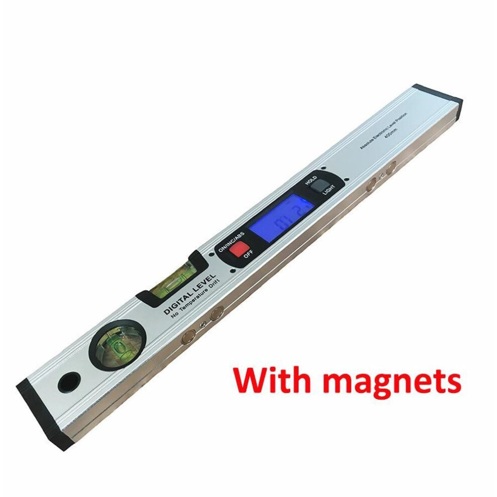(silver) Digital Protractor Angle Finder Inclinometer Electronic Level Level Angle Slope Test Ruler