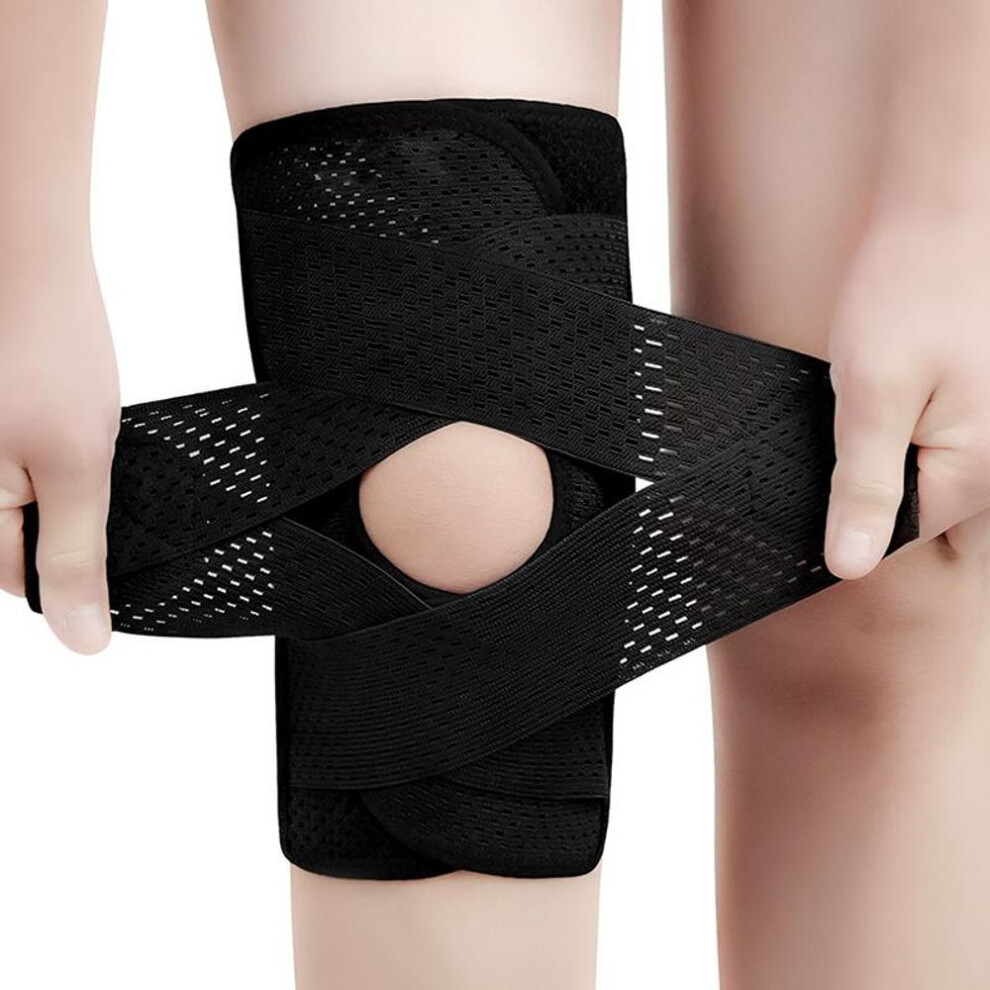 (black, L) Reinforced Compression Knee Pads With Side Stabilizers Breathable Adjustable Knee Pads For Knee Pain Arthritis Injury Recovery Lxy
