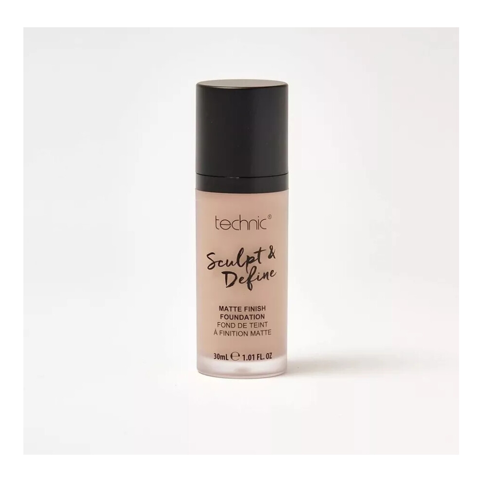 Technic Matte Foundation Sculpt & Define Medium To Full Coverage Ivory