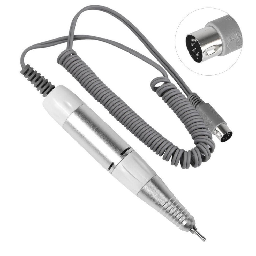 (as the picture) Electric Nail Drill Pen Handle File Polish Grind Machine Handpiece Manicure Pedicure Tool 5 Pin Plug Nail Drill Accessories