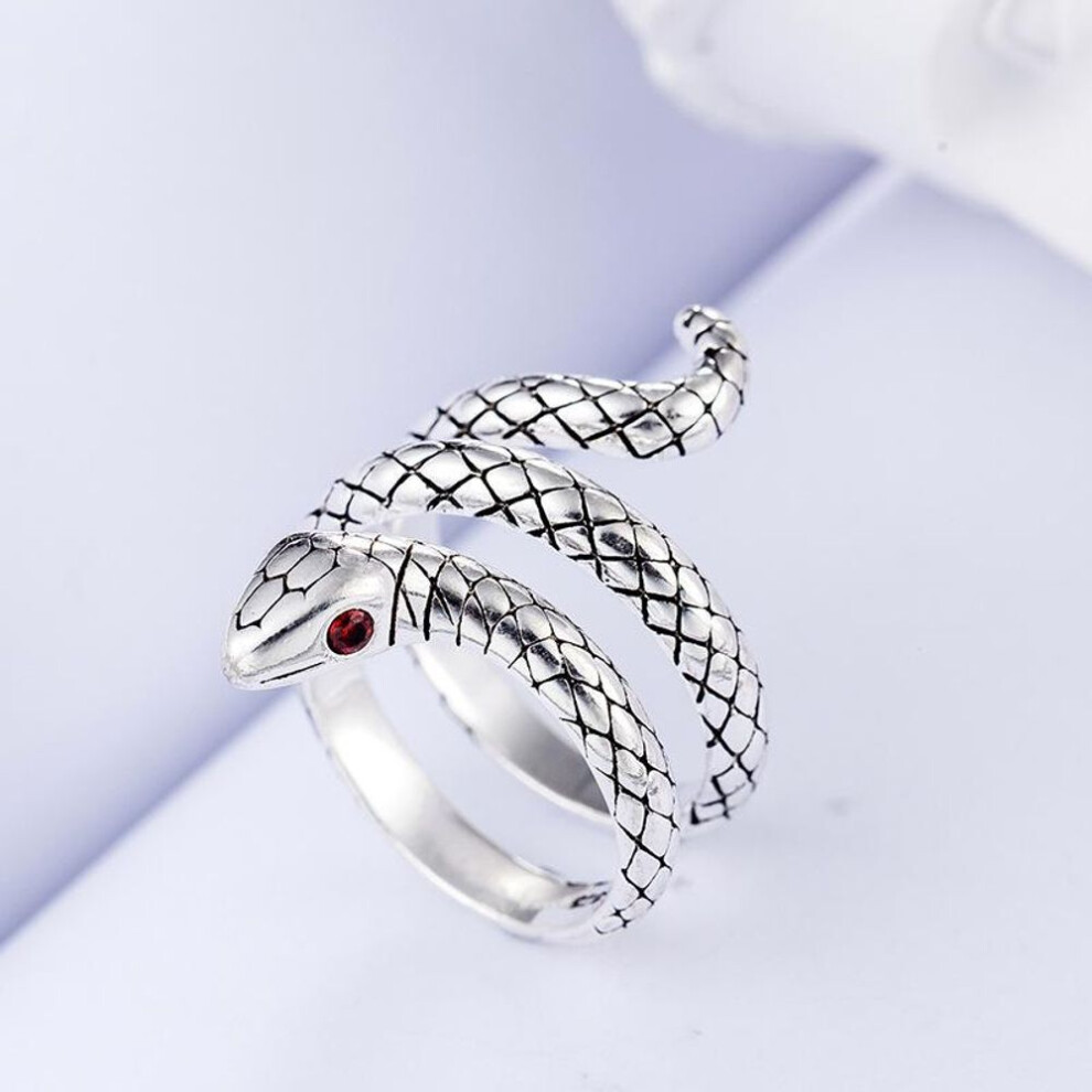 (as the picture) 925 Sterling Silver Snake Winding Finger Rings For Women Fashion Female Ring Jewelryitems Gaabou Jewellery