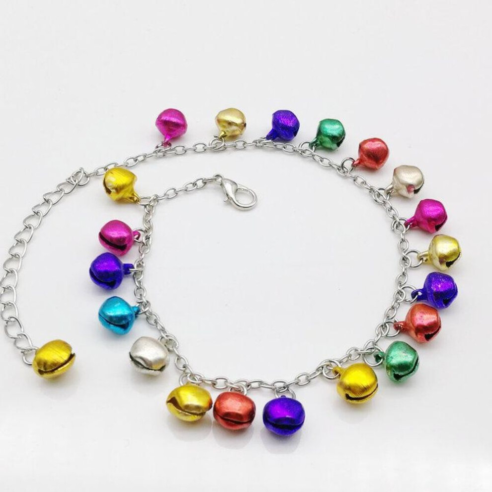 Metal Multicolor Bells Charms Chain Link Anklet Ankle Bracelet