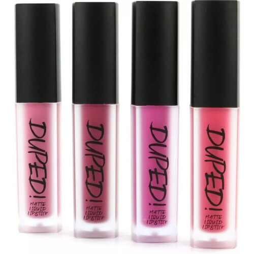 W7 Duped Matte Liquid Lipstick Set Perfect Pinks 4 Lipsticks