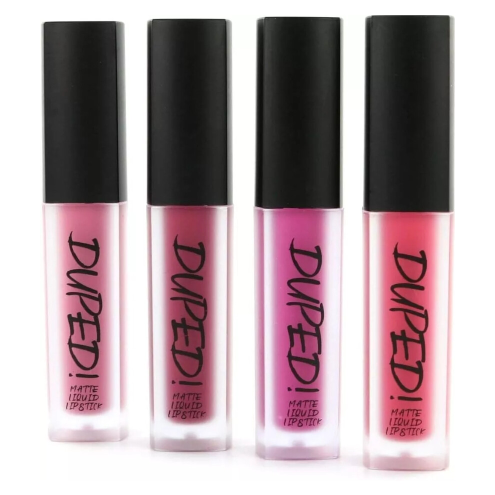 W7 Duped Matte Liquid Lipstick Set Perfect Pinks 4 Lipsticks