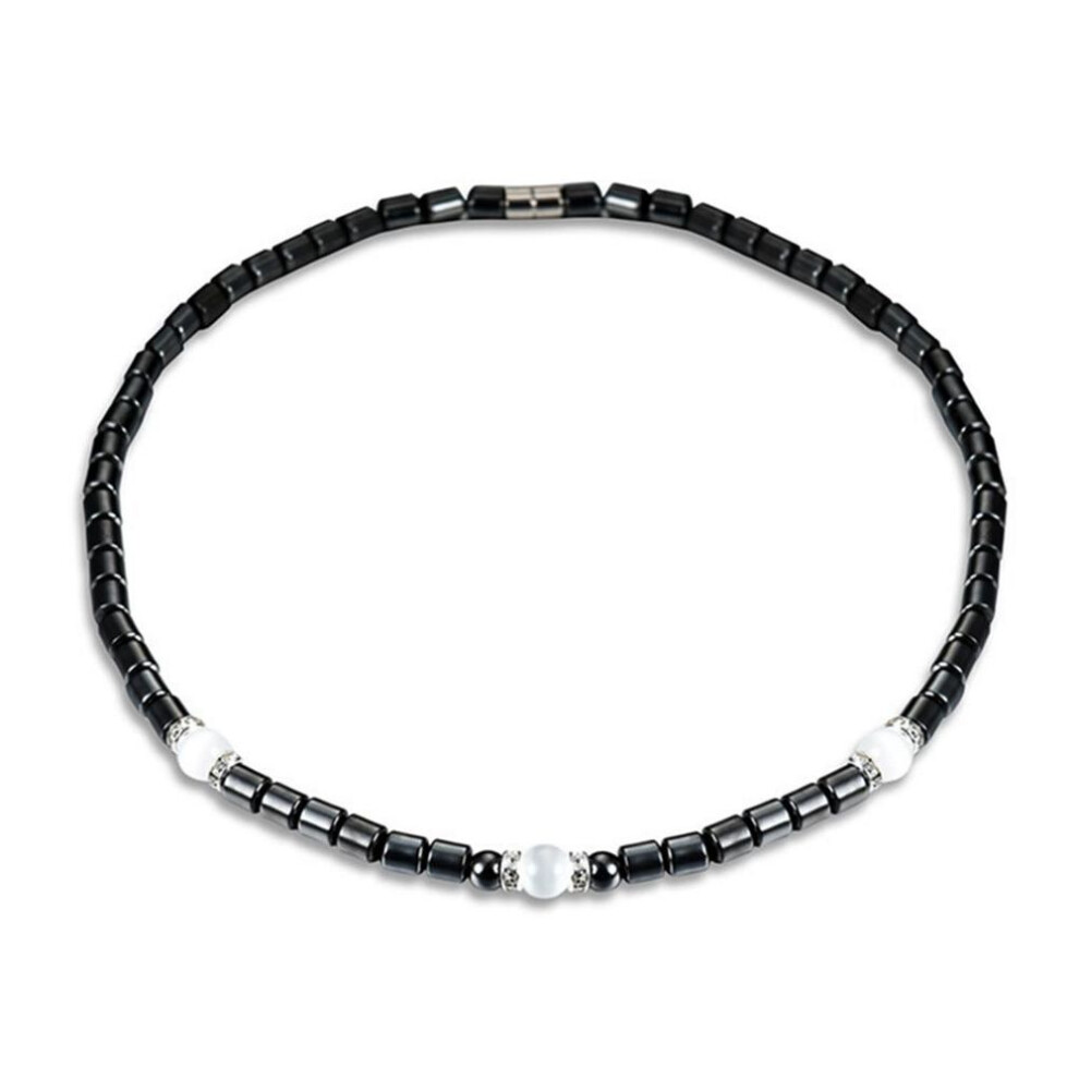 (as the picture) Hematite Necklace With Magnetic Therapy For Healing Health Jewelry Beads Pearls