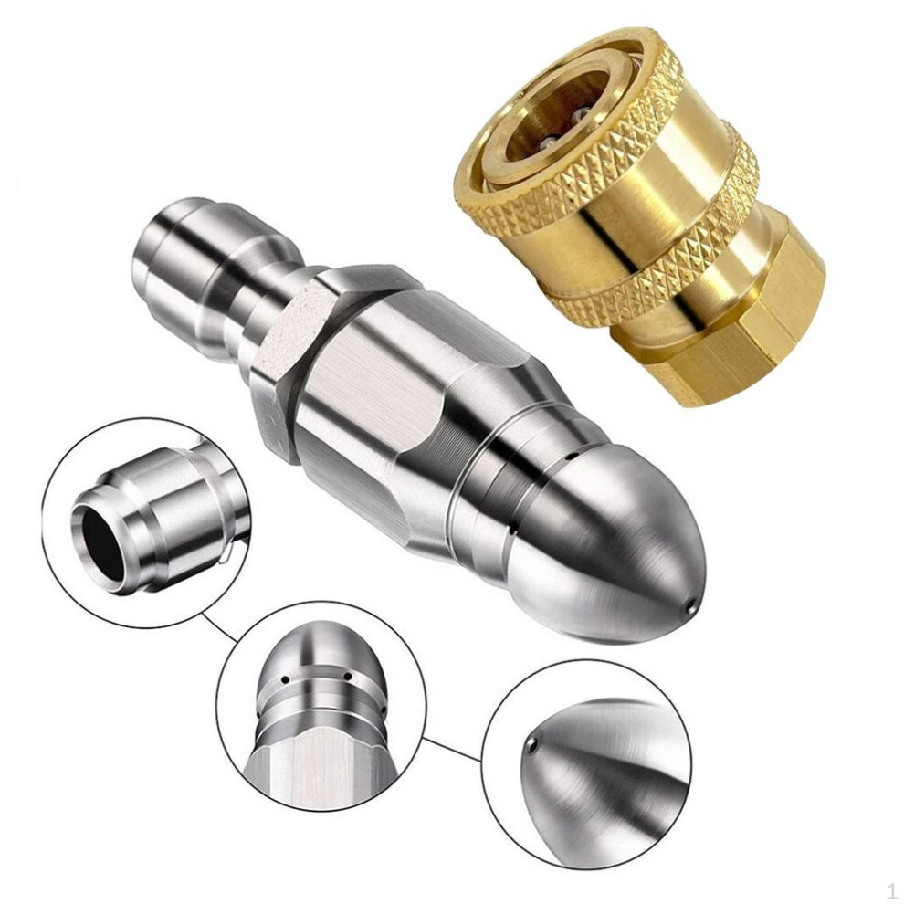 Accessories, Drain Cleaning Hose Nozzle, Durable ,5000 Psi ,mini Pressure Washer Sewer Jetter Nozzle