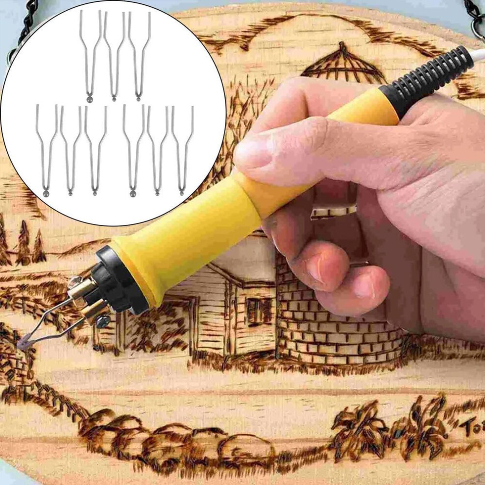 9pcs Pyrography Wire Tips Wood Burning Replacement Stamping For Machine Diy Projects