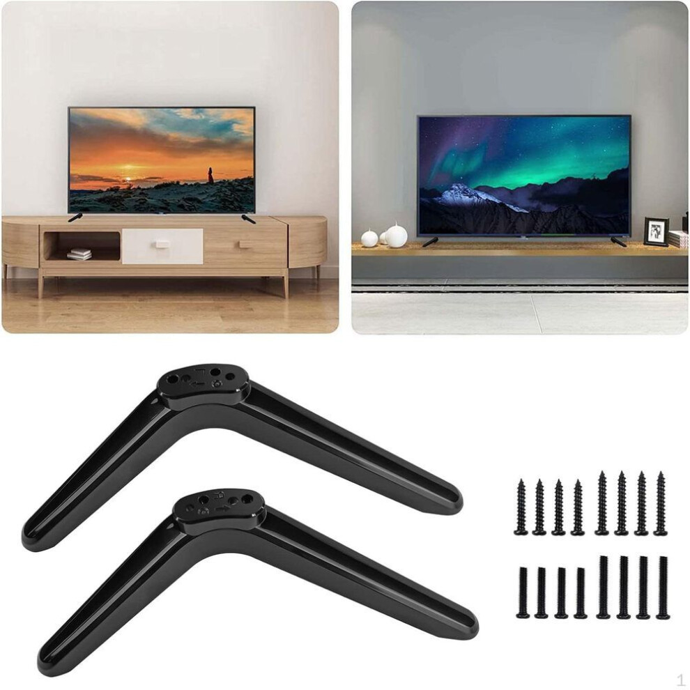 TV Stand Tabletop Legs for 32 to 55 inch Anti Slip Easy Installation Accs Durable Support Mount