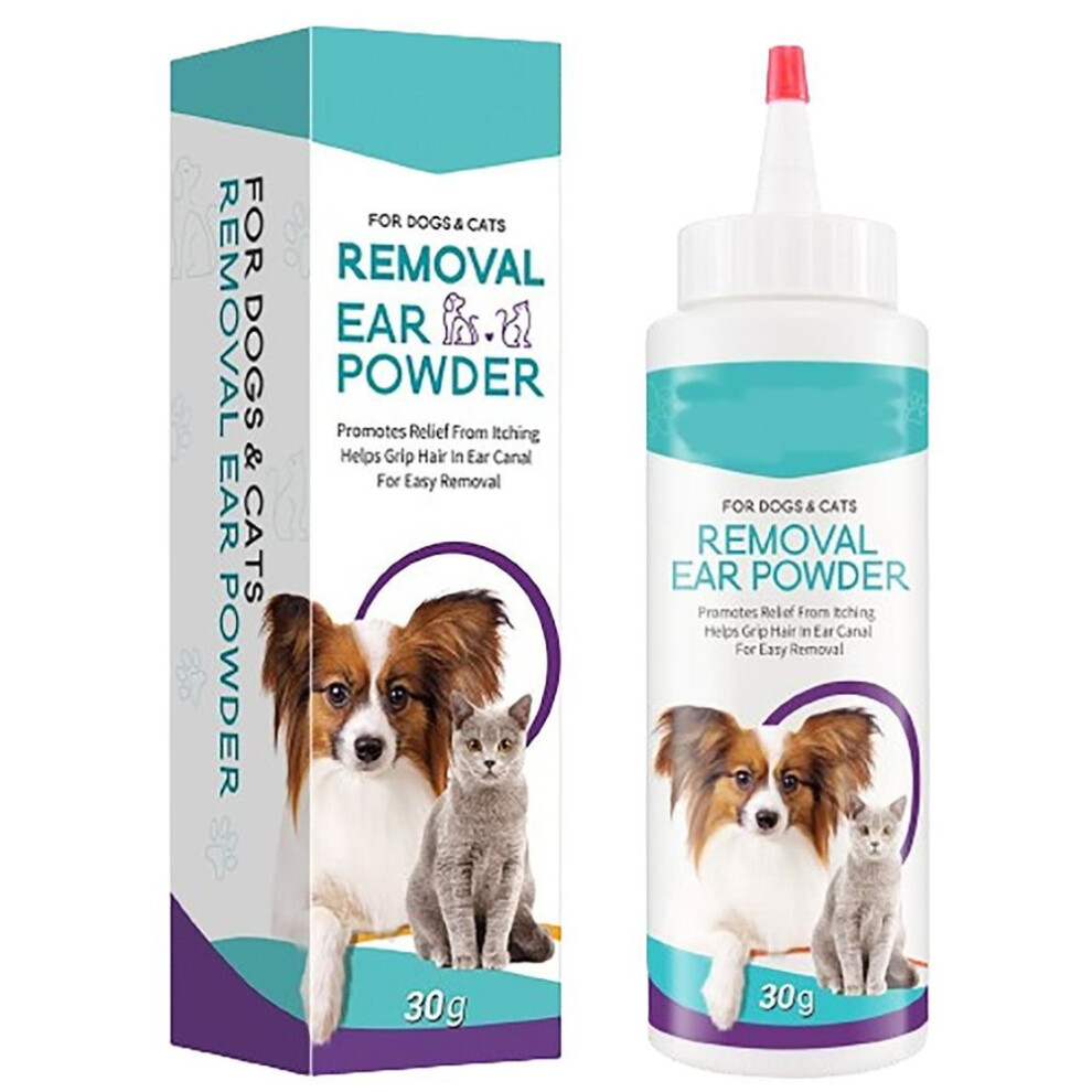 (One Size, white) Ear Hair Removal Powder For Dogs And Ear Cleansing Tool Ear Wash Powder To Remove Ear Hair