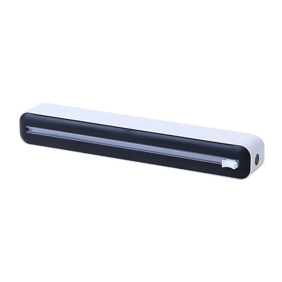 (black) 2 In 1 Cling Wrap Cutter Cling Film Storage Suction Cup Food Wrap Dispenser Slider Cutter Saran Wrap Organizer Kitchen Tool
