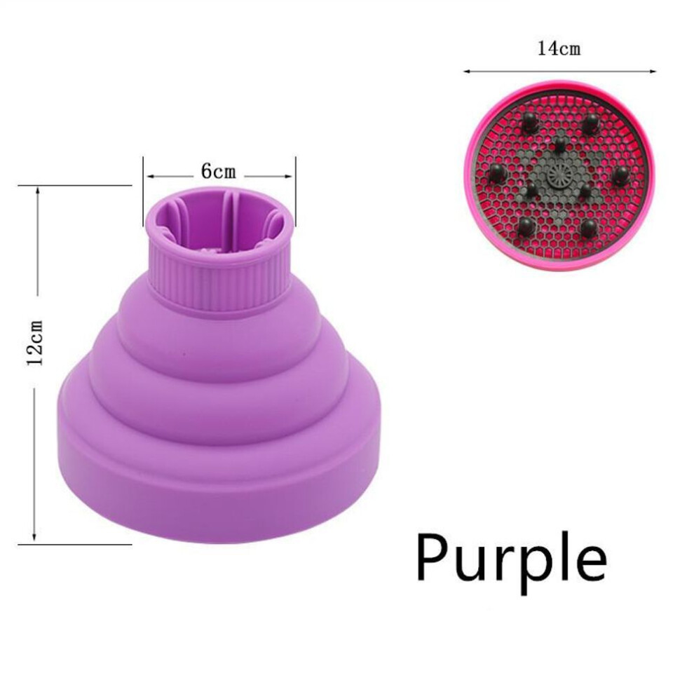 (purple) Suitable 4-4.8cm Universal Hair Curl Diffuser Cover Diffuser Disk Hairdryer Curly Drying Blower Hair Styling Tool