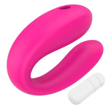 (pink) U Type Vibrator G-Spot Anal Pussy Vibrator Clitoral Stimulator Sex Toy for Women Couple Sex Shop