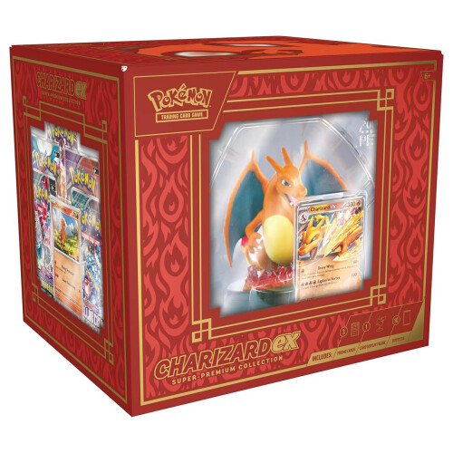 Asmodee Pokémon Dracaufeu, Charizard ex Super-Premium Collection, Multicolore