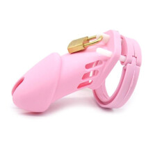 Male Chastity Device Hypoallergenic Soft Silicone Cock Cage Penis Ring Virginity Lock Chastity Belt Adult Game Sex Toys
