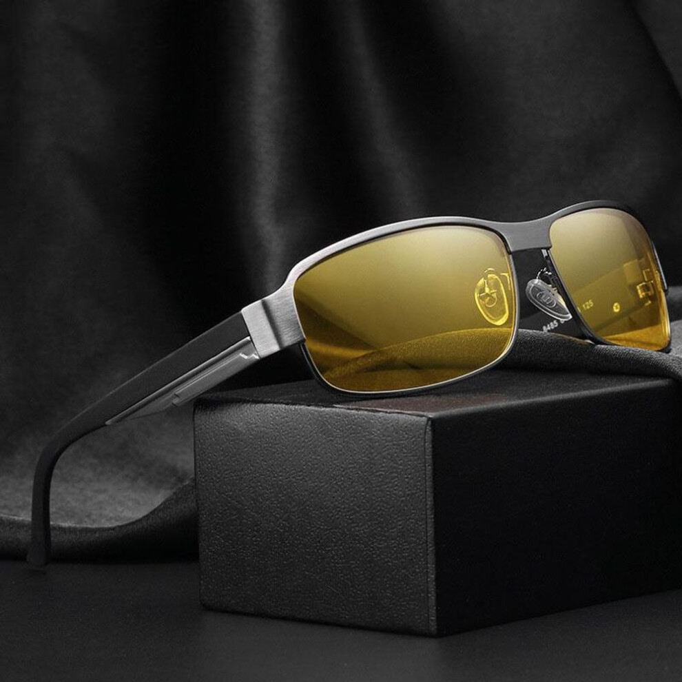(grey) Fashion New Day Night Anti-glare Polarized Driving Eyewear For Men Women  Fashion Brand Design Outdoor Party Sunglasses Uv400 Accessories Glasses