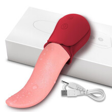(red, B) 10 Speeds Realistic Licking Tongue Rose Vibrators for Women Nipples Clitoral Stimulation Sex Toys for Adult Female Couples