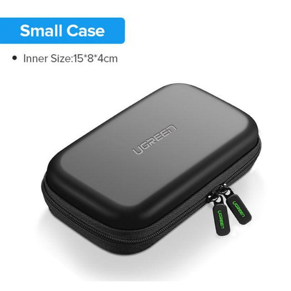(black, Small) Ugreen Power Bank Case Hard Case Box For 2.5 Hard Drive Disk Usb Cable External Storage Carrying Ssd Hdd Case
