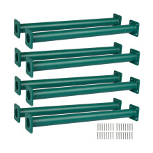 Barcaloo Playground Equipment Monkey Bars Playset Attachment for Backyard - Set of 8 Green Powder Coated Indoor Monkey Bars Set for Kids with Mounting