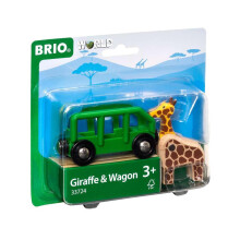 Wagon Girafa - BRIO - Modelo de brinquedo para criança - Girafa inclinável - Unissex