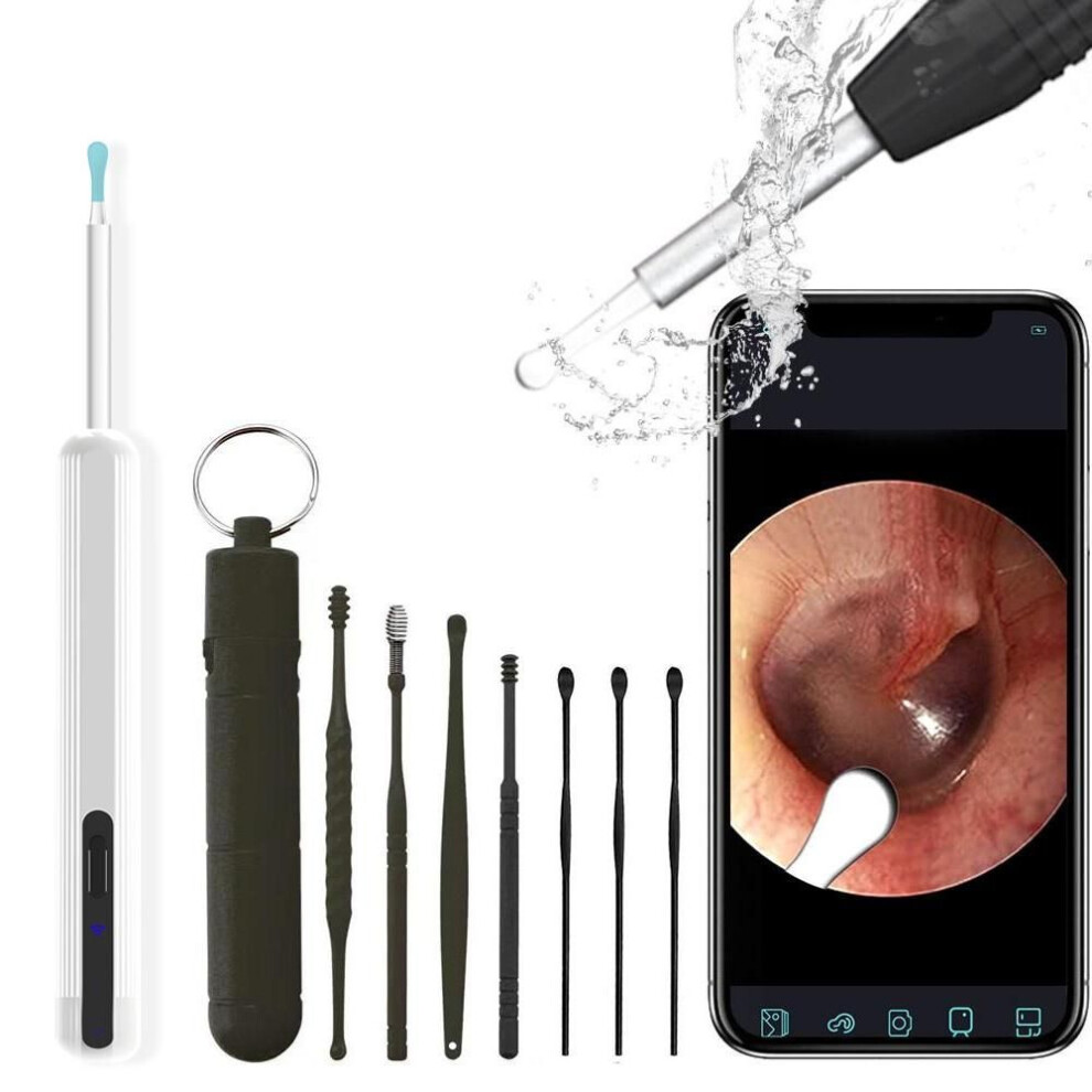 (white) Wireless Wifi Smart Vision Ear Cleaning Spoon Usb Charging Hd 1080p Endoscope Camera Otoscope Earpick Ear Wax Removal Tools For Android Ios Phones