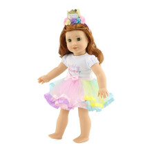 Haine pentru papu?i Emily Rose 18 inch | Set cadou pentru 3 buca?i pentru papu?i de 18"" - ?inute de mbracaminte - Printesa de ziua de nastere In