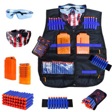 Kit pentru copii Tactical Vest Kit pentru Nerf Guns N-Strike Elite Series cu 40 de gloan?e Reumple Darts 2 Clipuri de rencarcare DART POUCH MASC