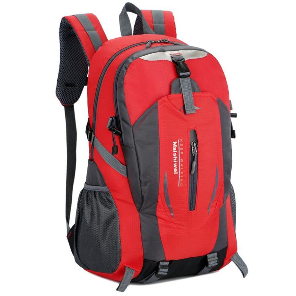 (red) Mountaineering Bags Tourism Waterproof Backpack Men&apos;s Sports Bag Female Travel Backpack