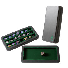 Forged Dice Co. Reliquary Standard Divided Dice Case med trningsfack fr polyhedrala trningar - 21 filtfodrade kammare - Magnetlockstngning -