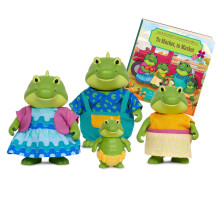 Li'l Woodzeez - Bogglesby Alligator Family - 4 gyujtheto, pozitv aligtor figura, melyet a Storybook -szal - sznlelodababa -figurk - Ajndkj