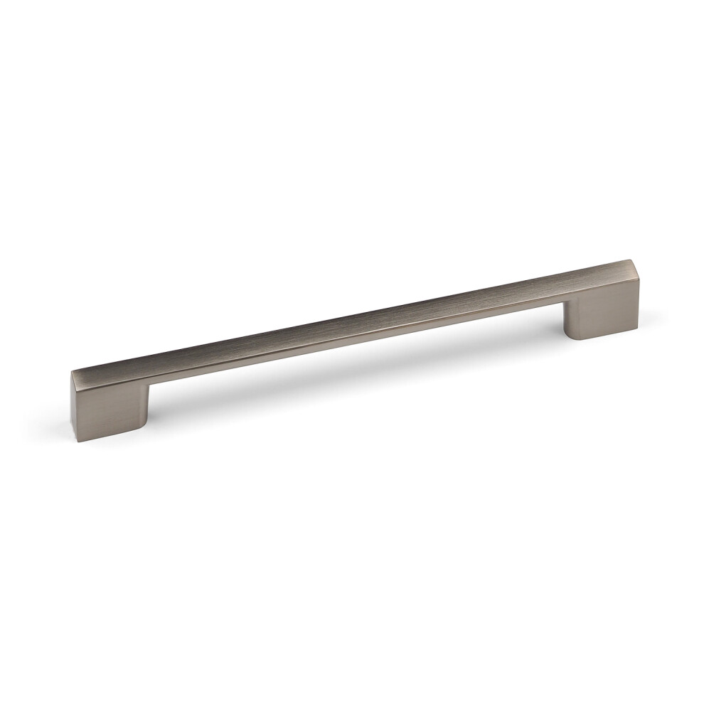 Brushed Nickel Slim Square D Kitchen Cabinet Handle 160Mm 5060796702583