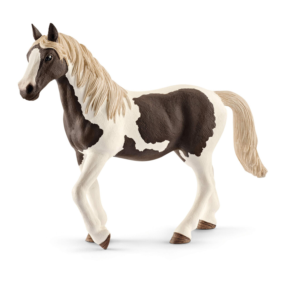 Schleich Farm World Realistic Horse Toys For Girls And Boys Pinto Mare Spotted Horse Figurine Ages 3+