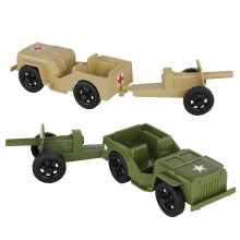 TimMee Combat Patrol Willys & Artiglieria - Set di Gioco 4pc Prodotto in USA